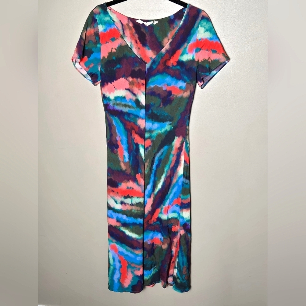 Soft Surroundings‎ Zina Tie Dye Boho Hippie Festival Ready Midi/Maxi, Medium